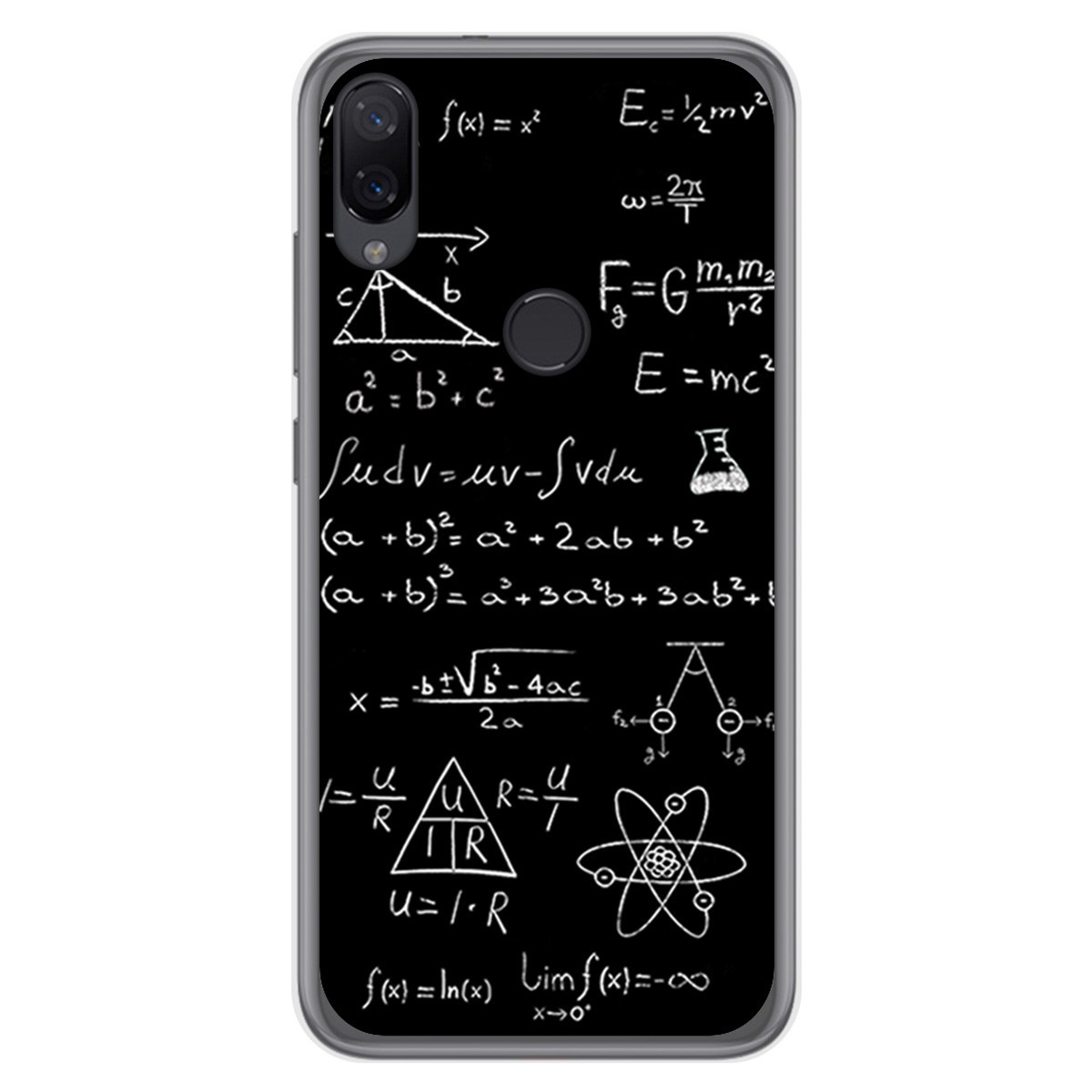 Funda Gel Tpu para Xiaomi Mi Play diseño Formulas Dibujos