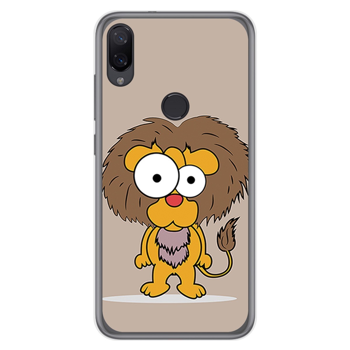 Funda Gel Tpu para Xiaomi Mi Play diseño Leon Dibujos