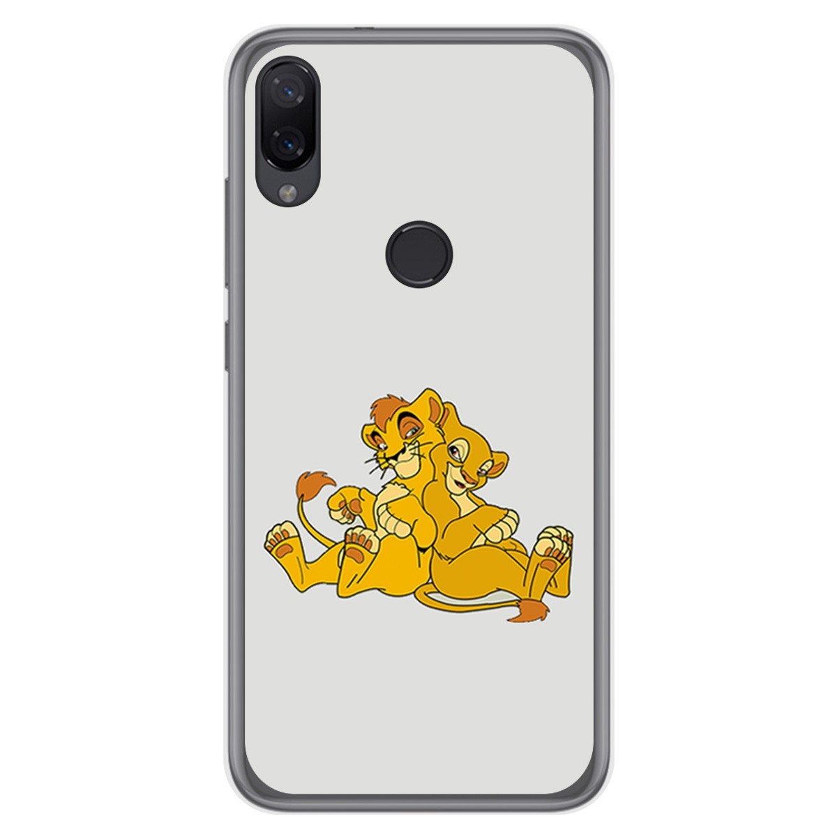 Funda Gel Tpu para Xiaomi Mi Play diseño Leones Dibujos