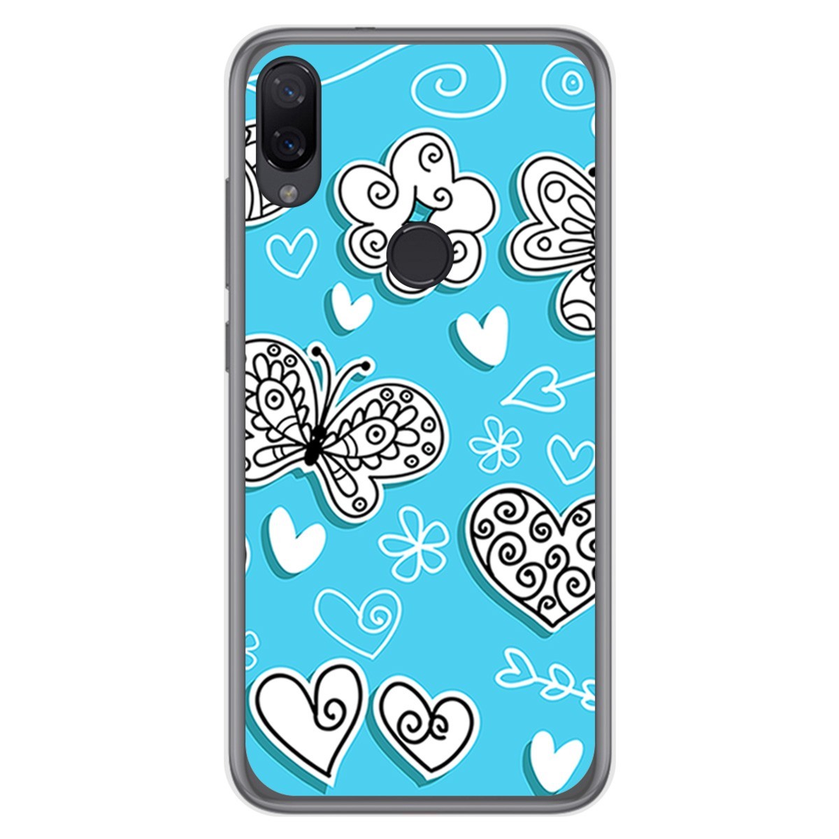 Funda Gel Tpu para Xiaomi Mi Play diseño Mariposas Dibujos