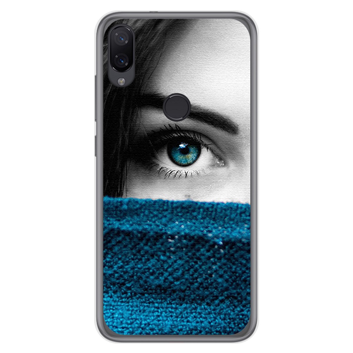 Funda Gel Tpu para Xiaomi Mi Play diseño Ojo Dibujos