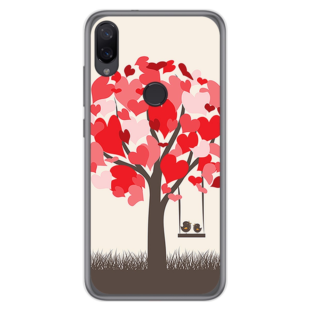 Funda Gel Tpu para Xiaomi Mi Play diseño Pajaritos Dibujos