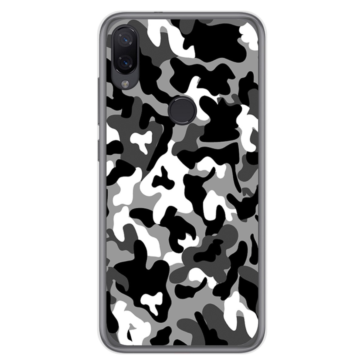Funda Gel Tpu para Xiaomi Mi Play diseño Snow Camuflaje Dibujos
