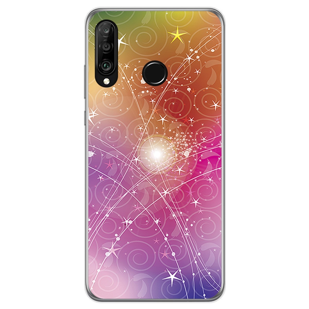 Funda Gel Tpu para Huawei P30 Lite diseño Abstracto Dibujos