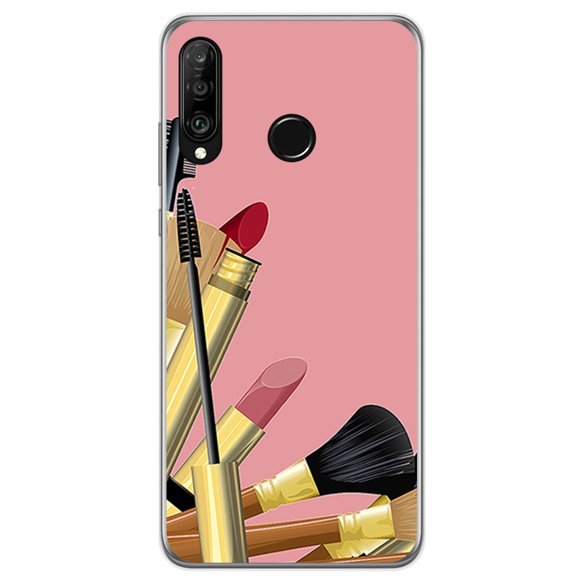 Funda Gel Tpu para Huawei P30 Lite diseño Brochas Dibujos