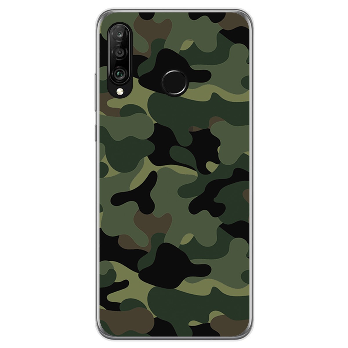Funda Gel Tpu para Huawei P30 Lite diseño Camuflaje Dibujos