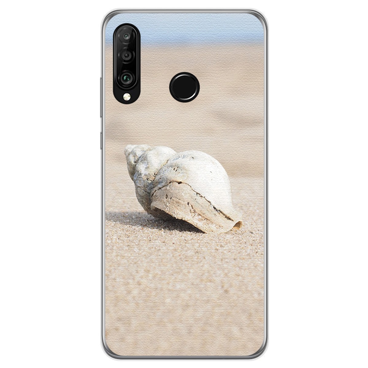 Funda Gel Tpu para Huawei P30 Lite diseño Concha Dibujos
