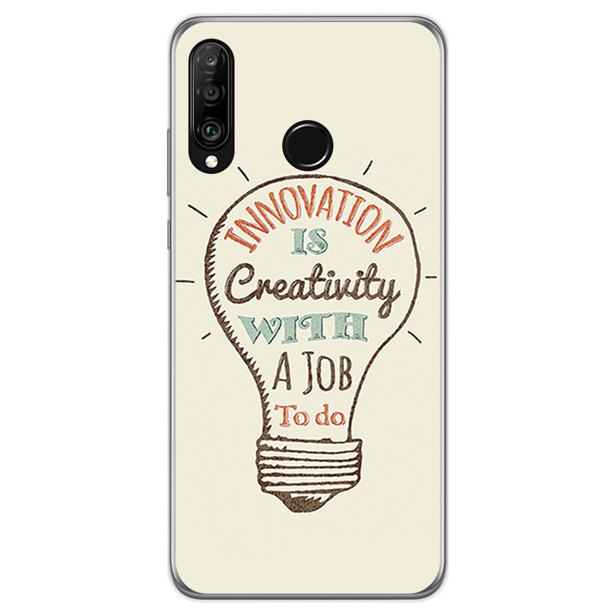 Funda Gel Tpu para Huawei P30 Lite diseño Creativity Dibujos