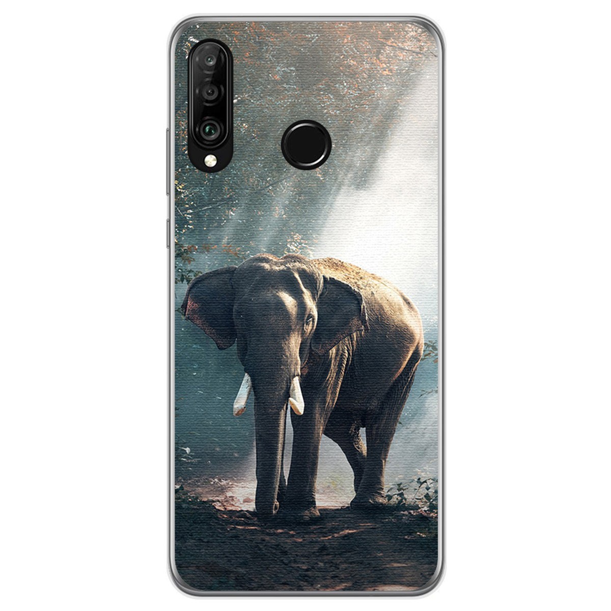 Funda Gel Tpu para Huawei P30 Lite diseño Elefante Dibujos
