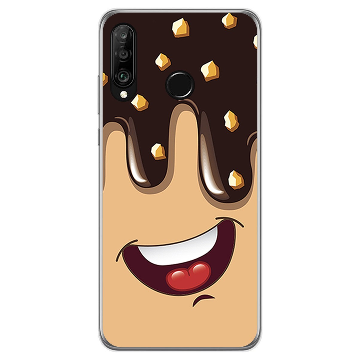 Funda Gel Tpu para Huawei P30 Lite diseño Helado Chocolate Dibujos