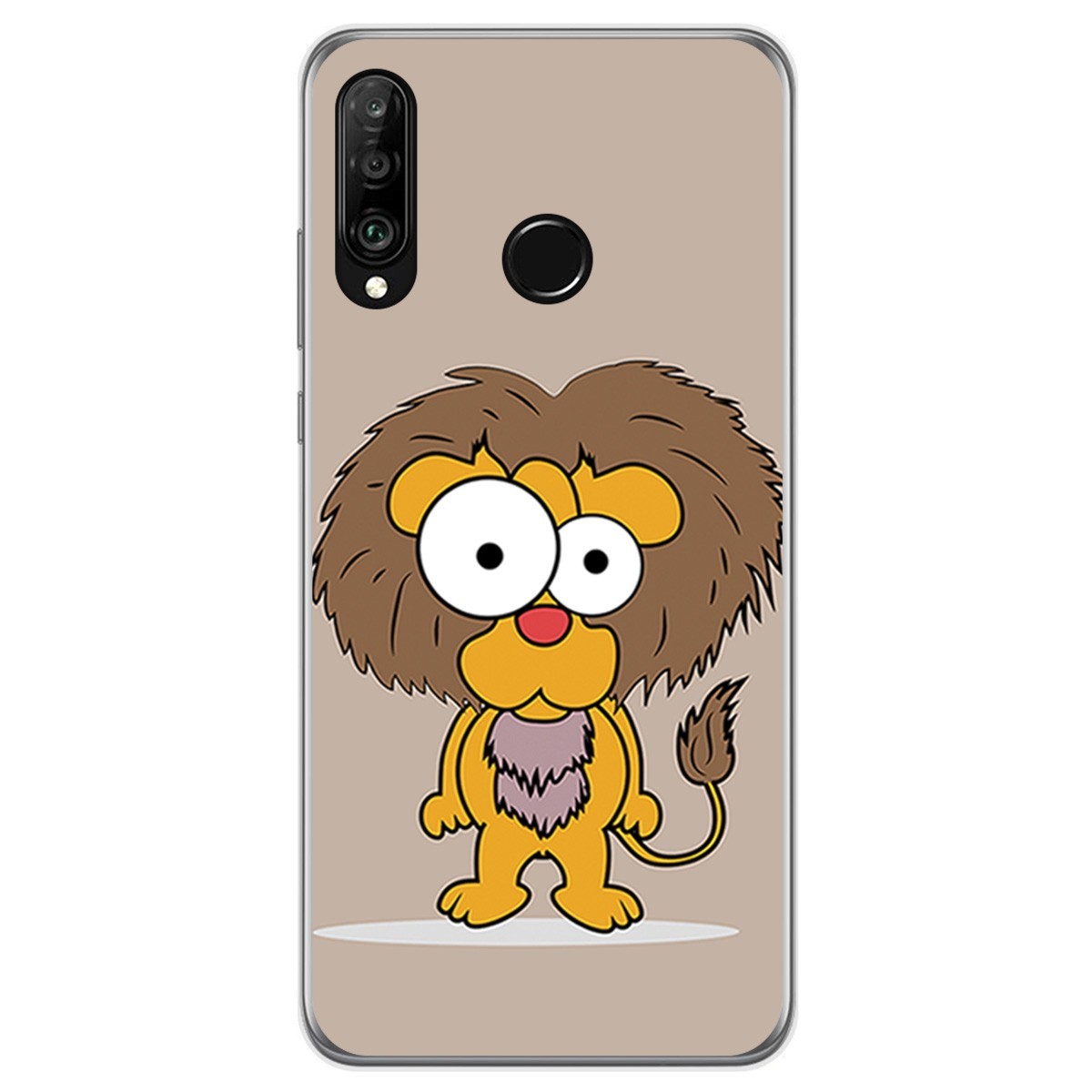 Funda Gel Tpu para Huawei P30 Lite diseño Leon Dibujos