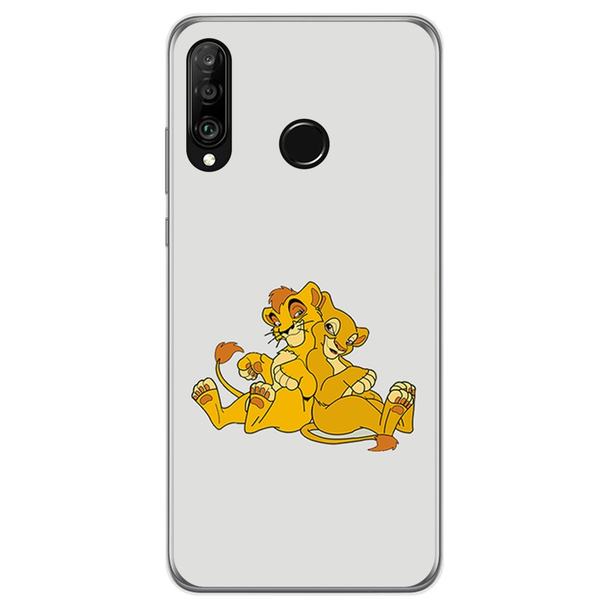 Funda Gel Tpu para Huawei P30 Lite diseño Leones Dibujos