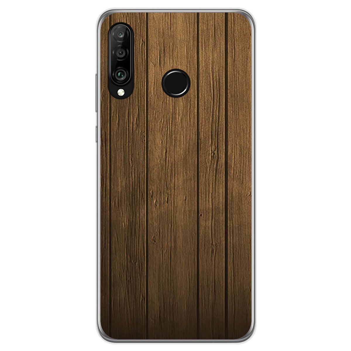 Funda Gel Tpu para Huawei P30 Lite diseño Madera Dibujos