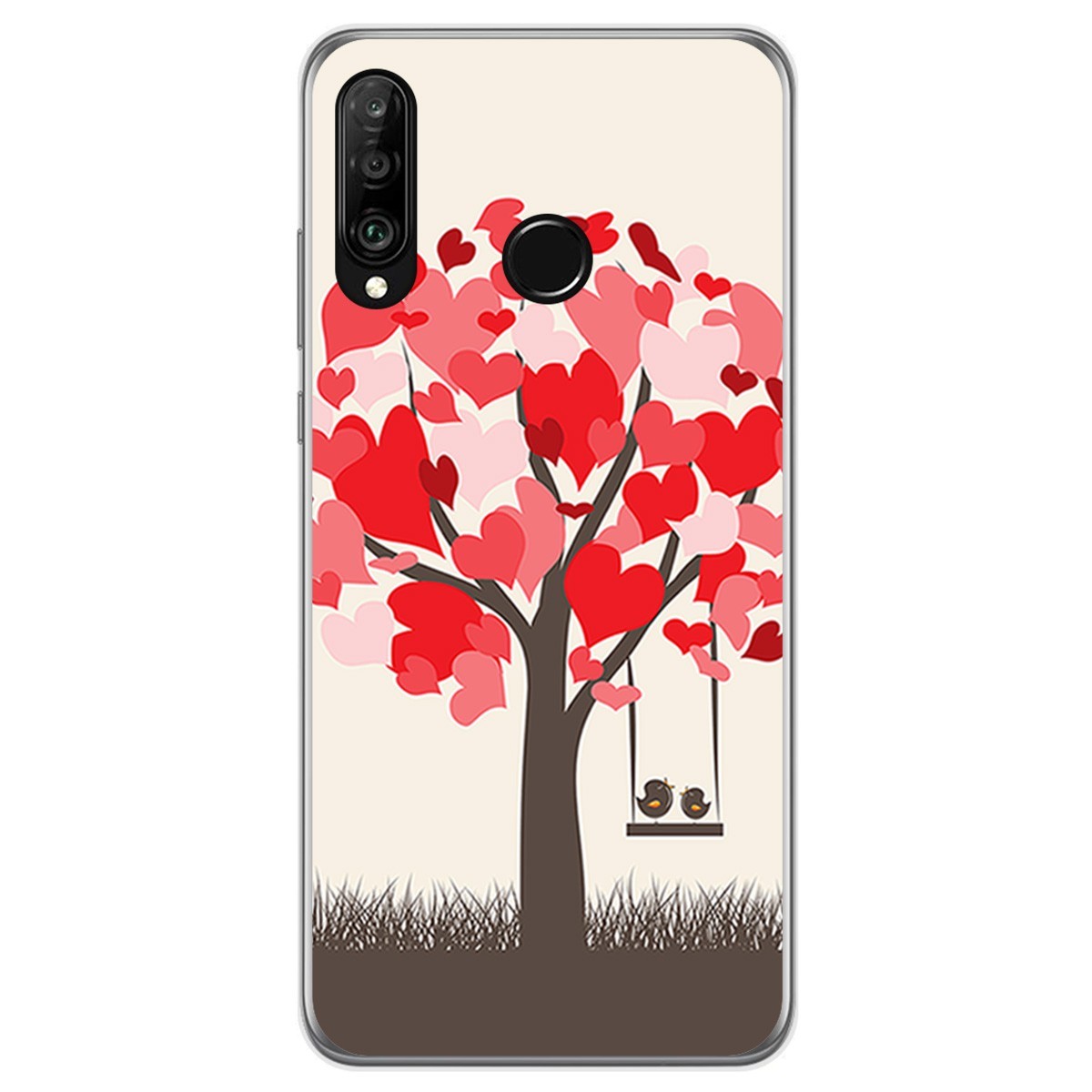 Funda Gel Tpu para Huawei P30 Lite diseño Pajaritos Dibujos