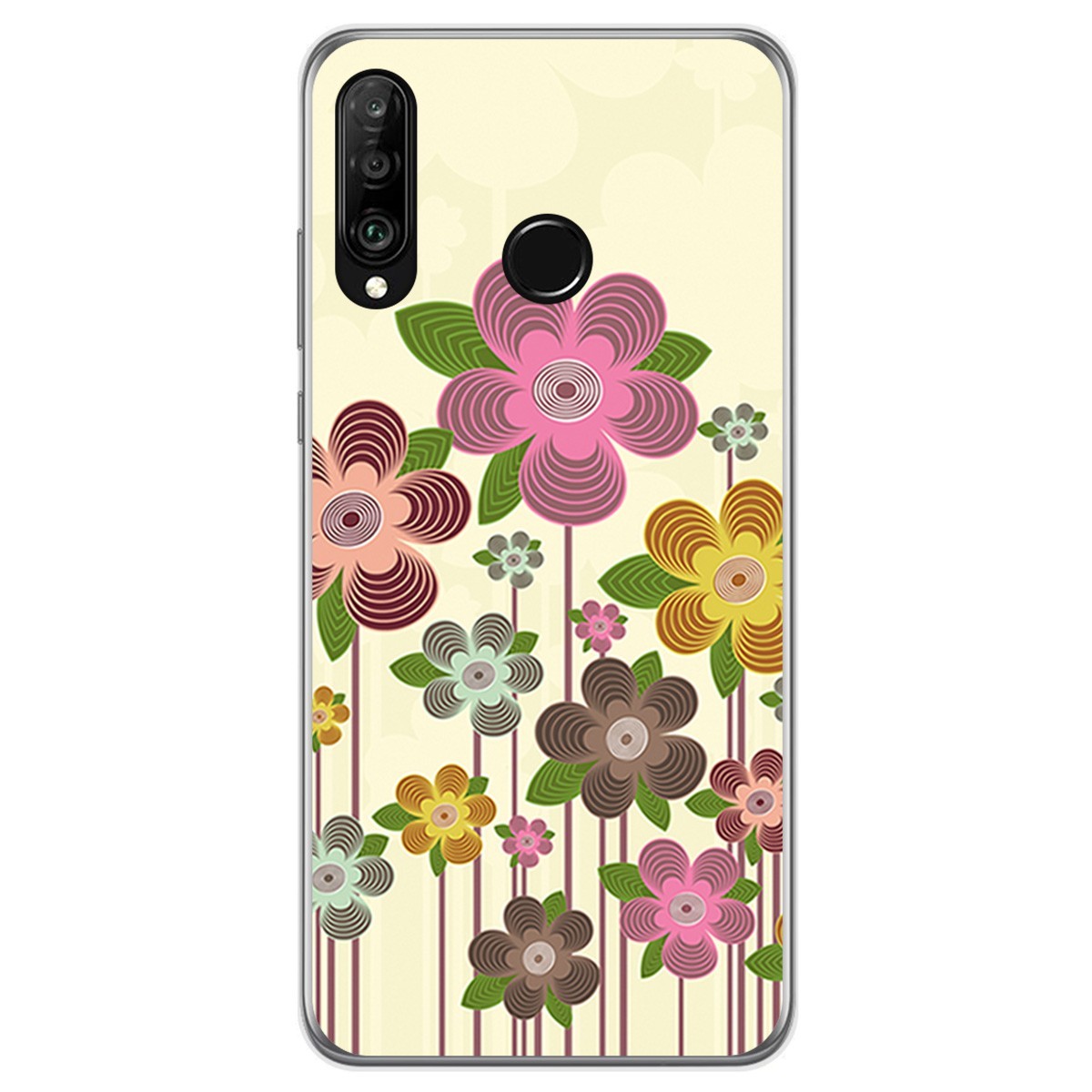 Funda Gel Tpu para Huawei P30 Lite diseño Primavera En Flor Dibujos