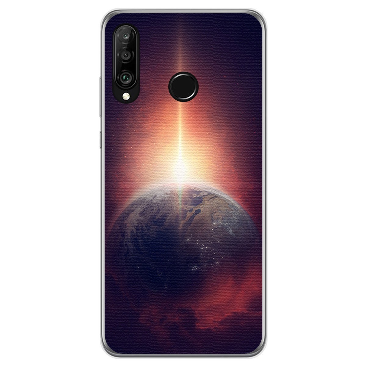 Funda Gel Tpu para Huawei P30 Lite diseño Tierra Dibujos