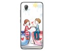 Funda Gel Tpu para Alcatel 1 2019 diseño Café Dibujos