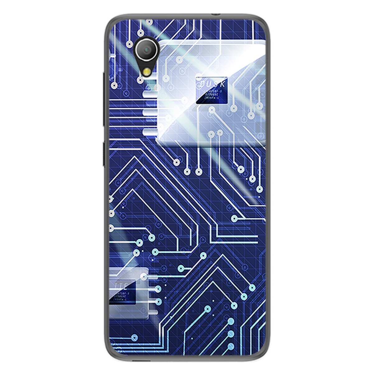 Funda Gel Tpu para Alcatel 1 2019 diseño Circuito Dibujos