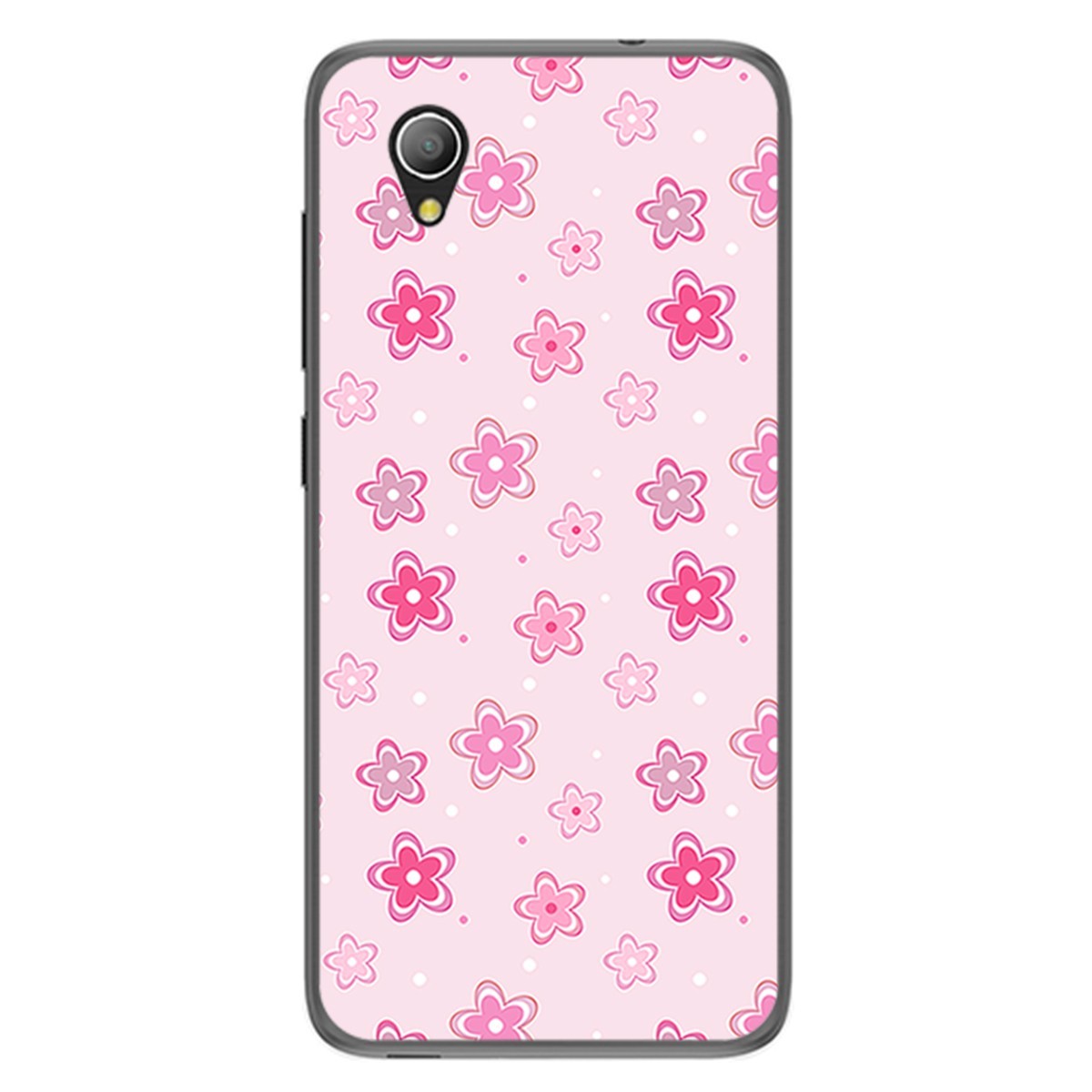 Funda Gel Tpu para Alcatel 1 2019 diseño Flores Dibujos