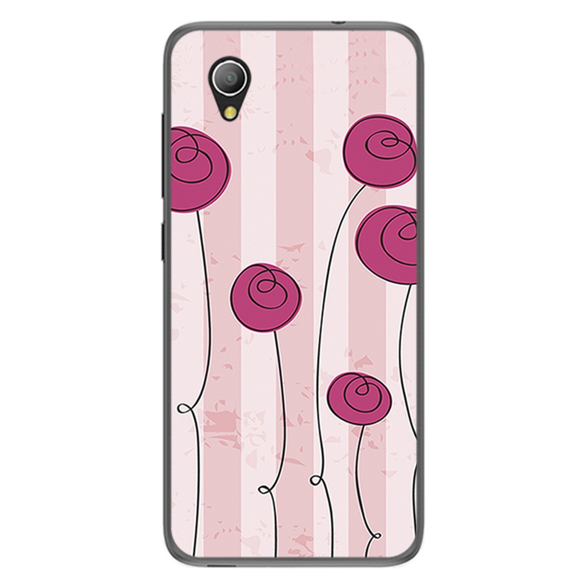 Funda Gel Tpu para Alcatel 1 2019 diseño Flores Vintage Dibujos