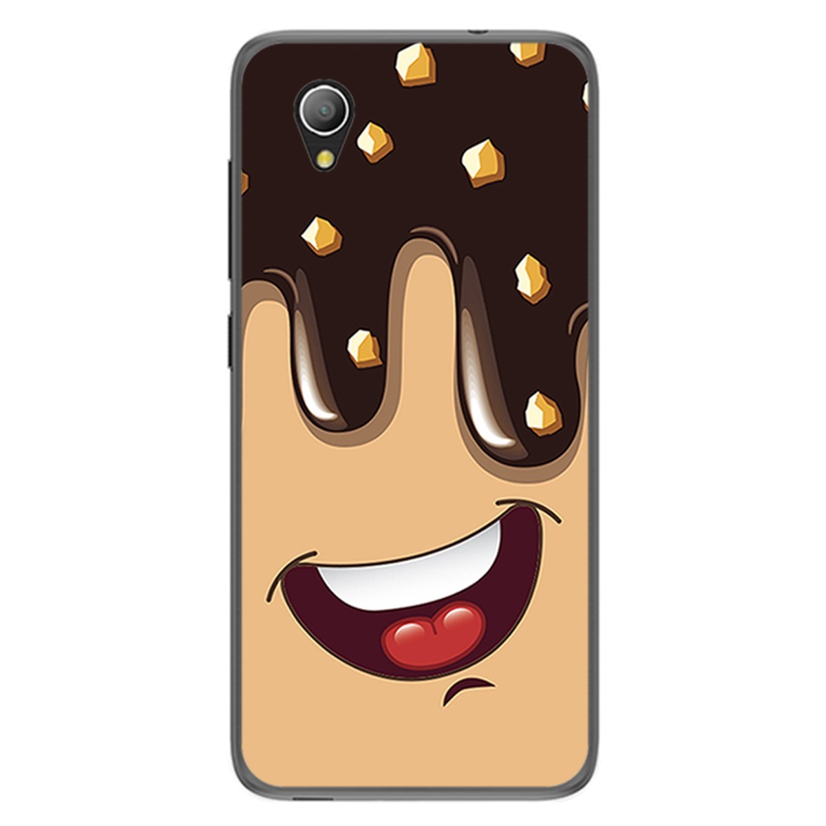 Funda Gel Tpu para Alcatel 1 2019 diseño Helado Chocolate Dibujos