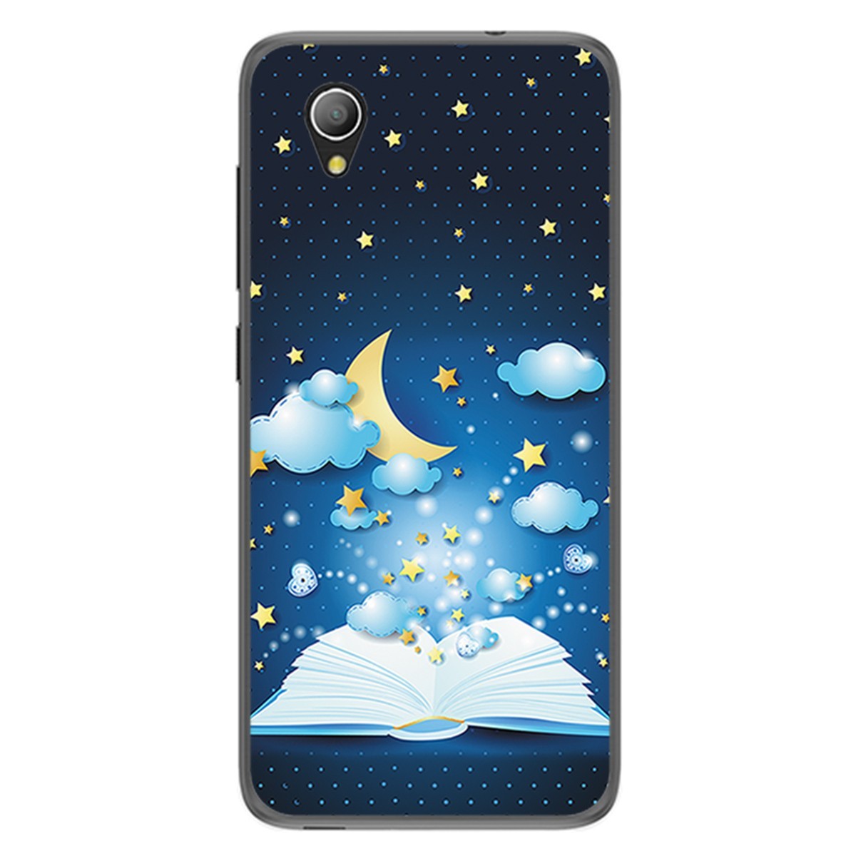 Funda Gel Tpu para Alcatel 1 2019 diseño Libro Cuentos Dibujos