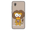 Funda Gel Tpu para Alcatel 1 2019 diseño Leon Dibujos