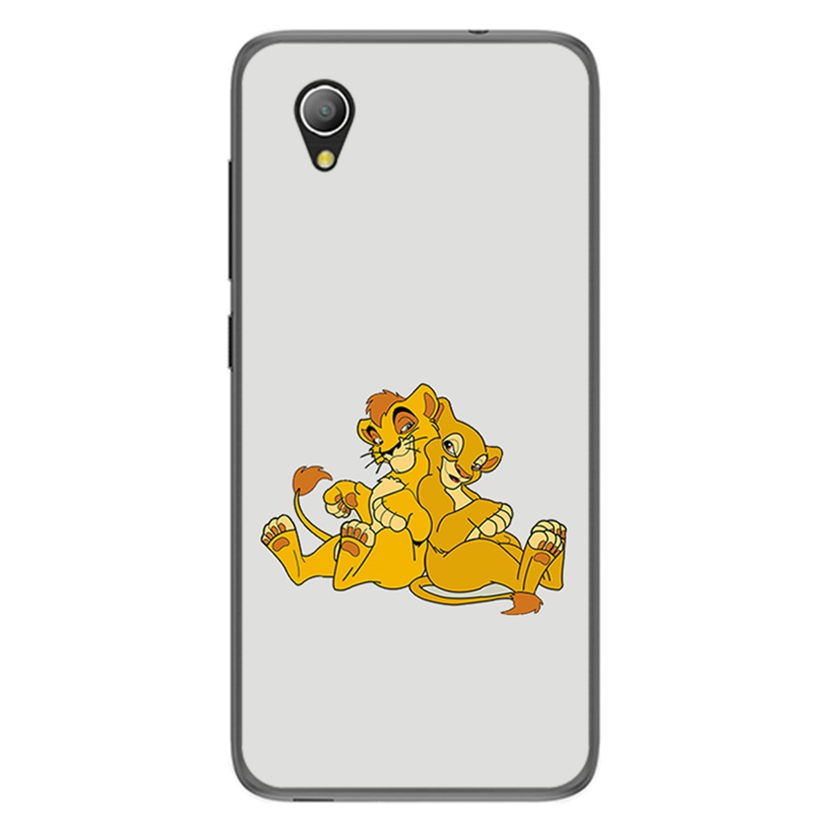 Funda Gel Tpu para Alcatel 1 2019 diseño Leones Dibujos