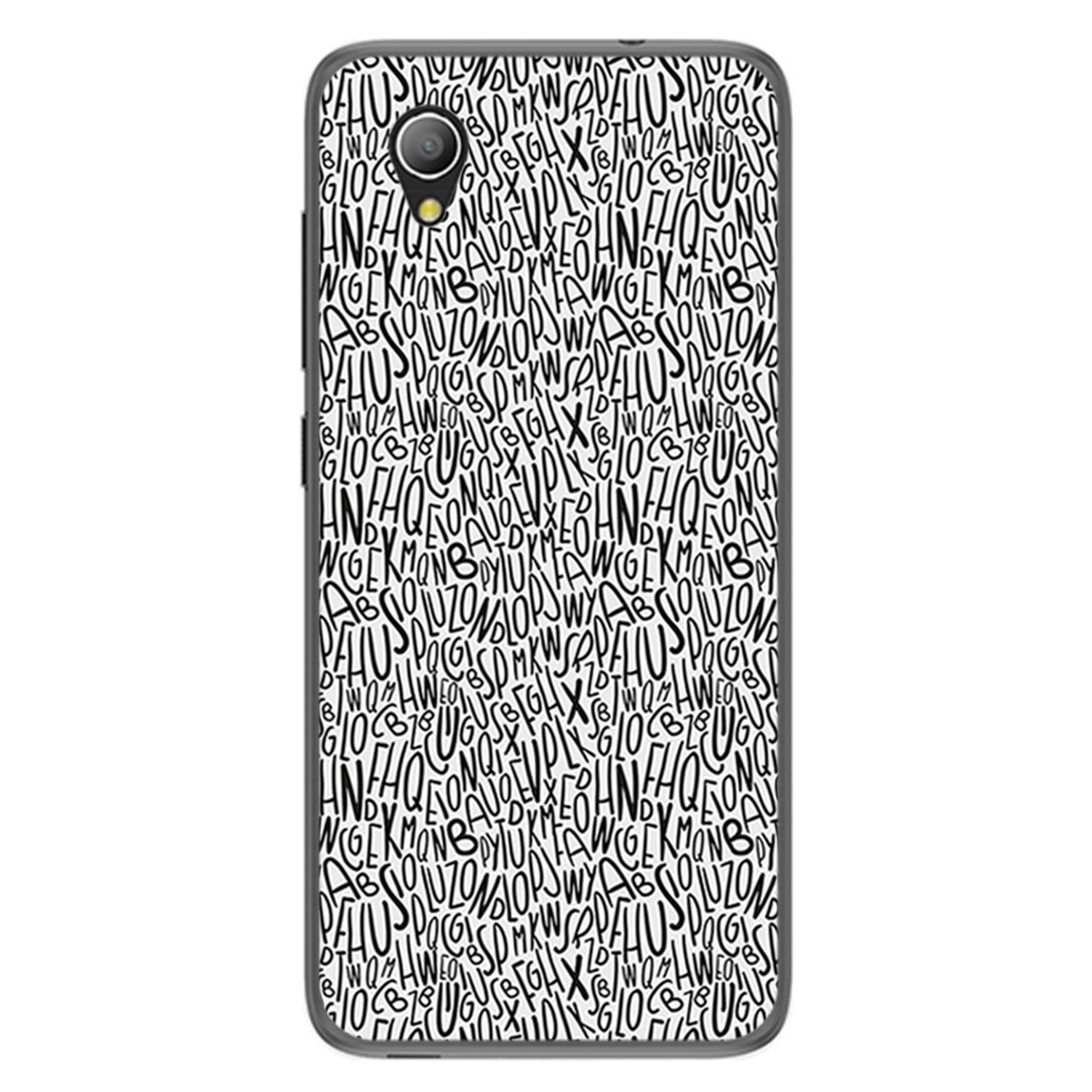 Funda Gel Tpu para Alcatel 1 2019 diseño Letras Dibujos