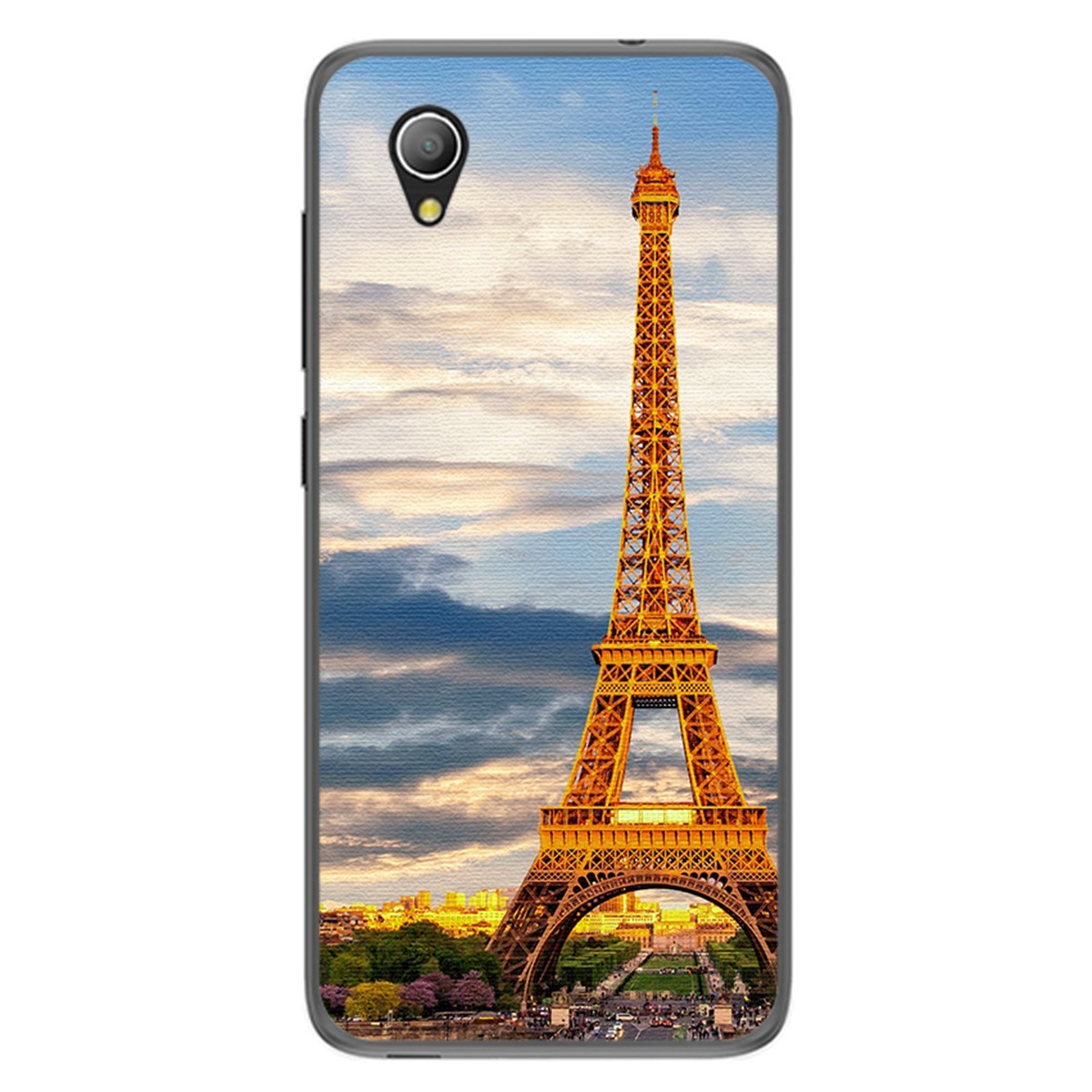 Funda Gel Tpu para Alcatel 1 2019 diseño Paris Dibujos