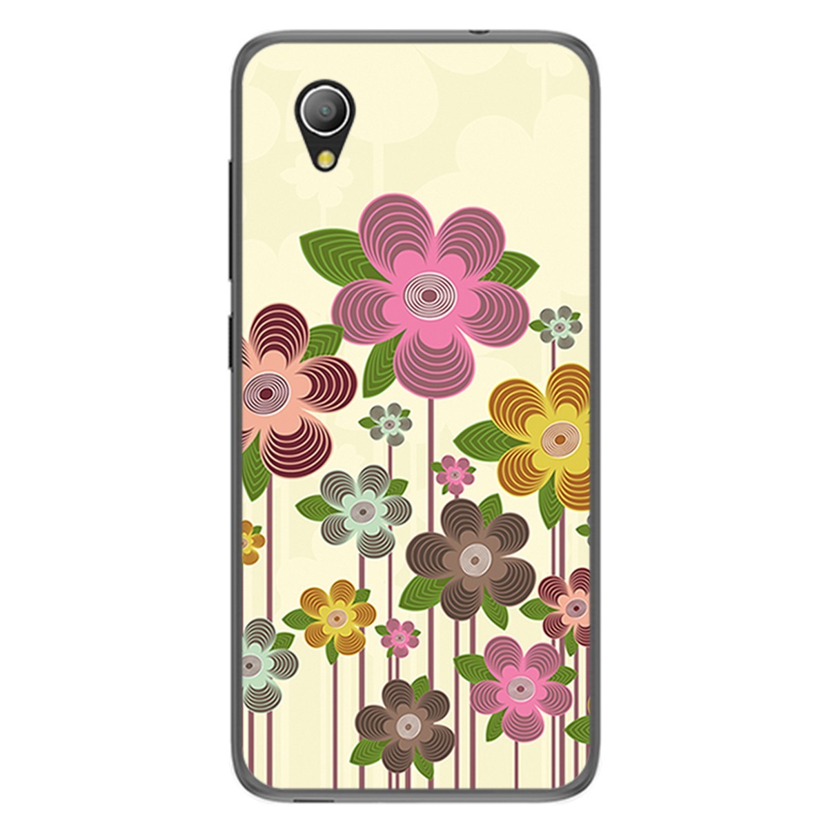 Funda Gel Tpu para Alcatel 1 2019 diseño Primavera En Flor Dibujos