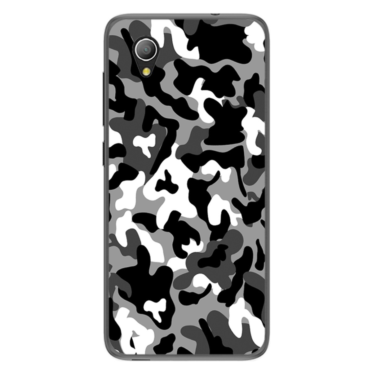 Funda Gel Tpu para Alcatel 1 2019 diseño Snow Camuflaje Dibujos