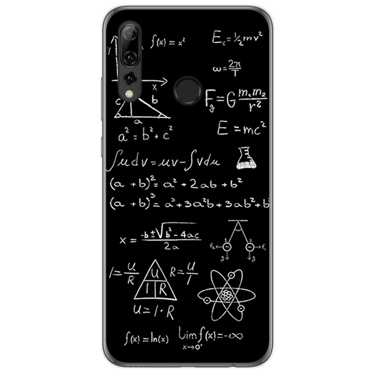 Funda Gel Tpu para Huawei P Smart Plus 2019 diseño Formulas Dibujos