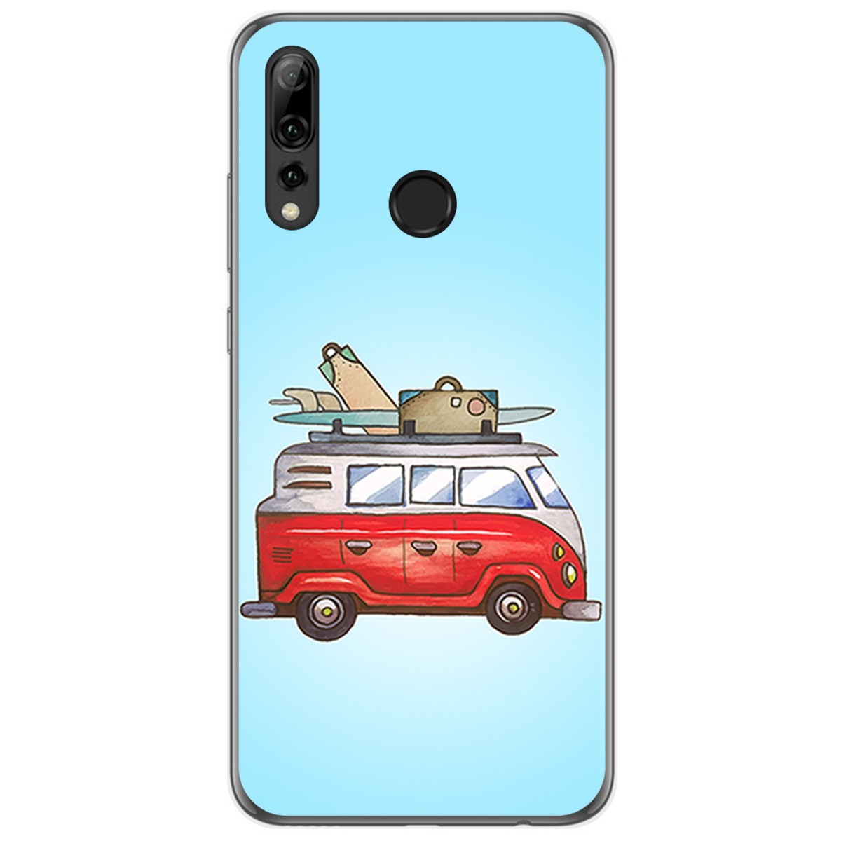 Funda Gel Tpu para Huawei P Smart Plus 2019 diseño Furgoneta Dibujos