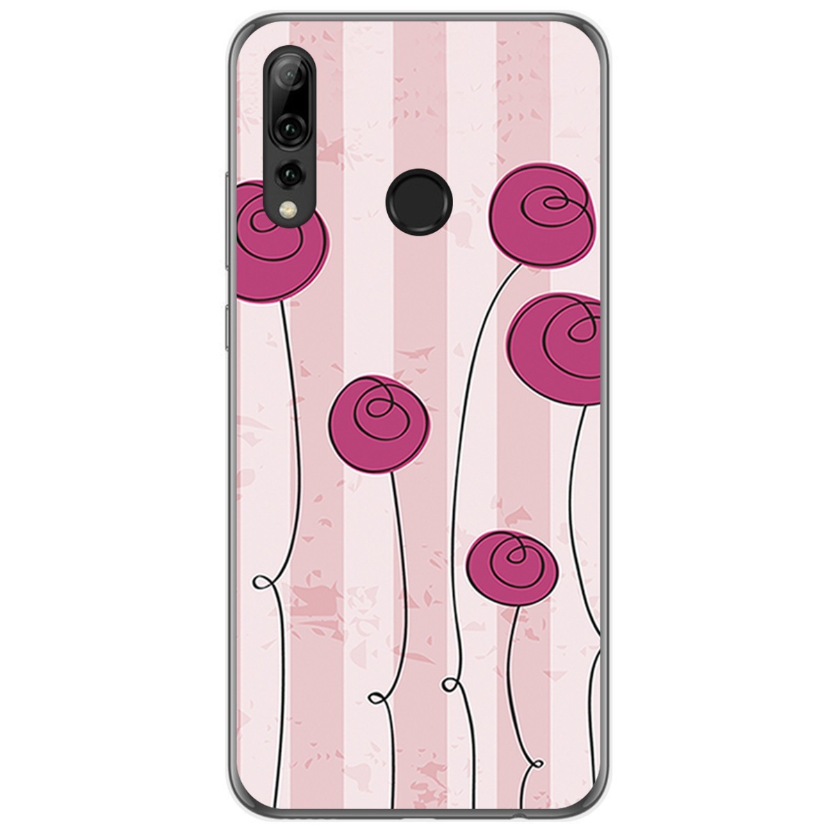 Funda Gel Tpu para Huawei P Smart Plus 2019 diseño Flores Vintage Dibujos