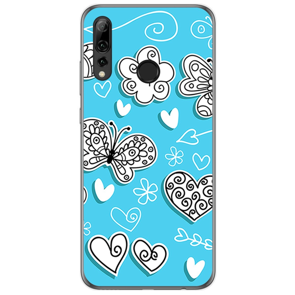 Funda Gel Tpu para Huawei P Smart Plus 2019 diseño Mariposas Dibujos