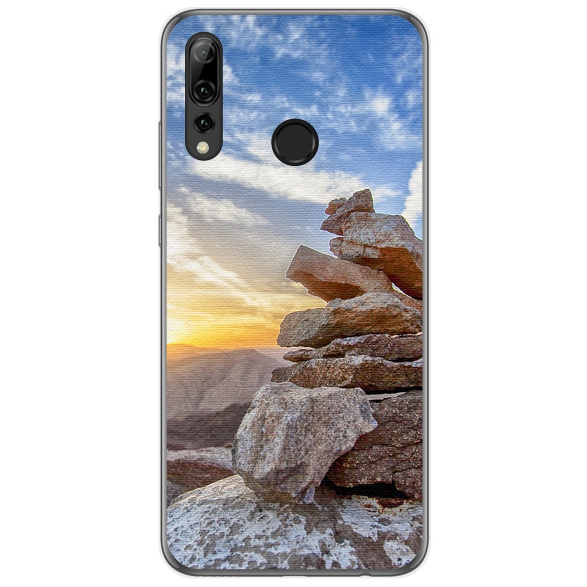 Funda Gel Tpu para Huawei P Smart Plus 2019 diseño Sunset Dibujos