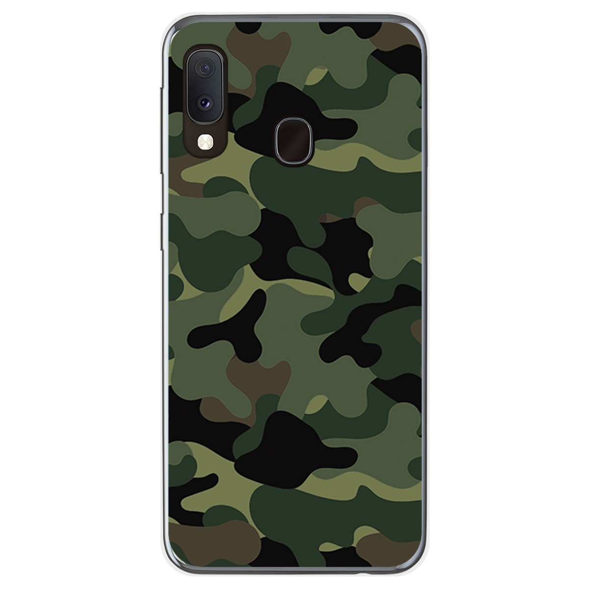 Funda Gel Tpu para Samsung Galaxy A20e 5.8 diseño Camuflaje Dibujos
