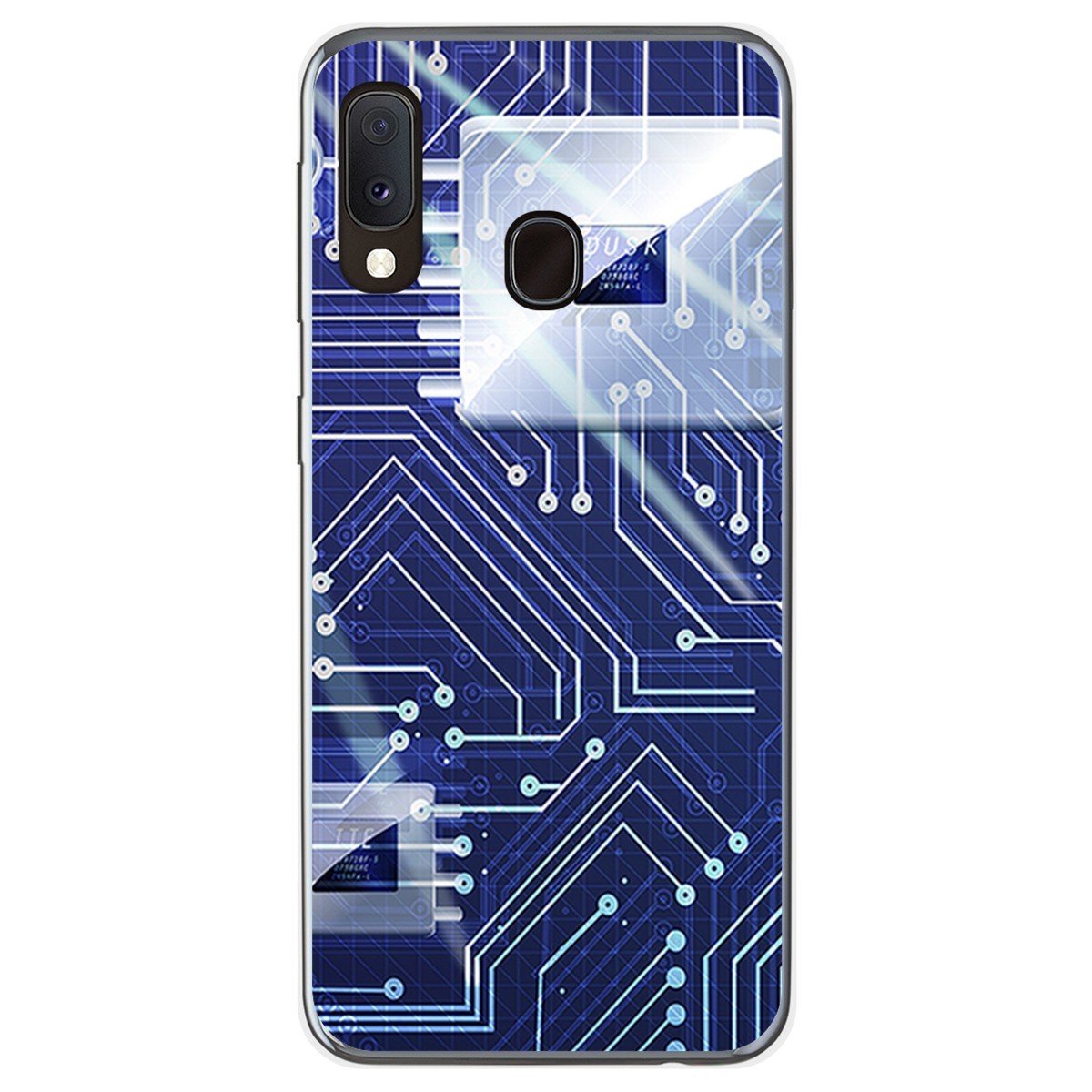 Funda Gel Tpu para Samsung Galaxy A20e 5.8 diseño Circuito Dibujos