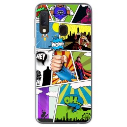 Funda Gel Tpu para Samsung Galaxy A20e 5.8 diseño Comic Dibujos