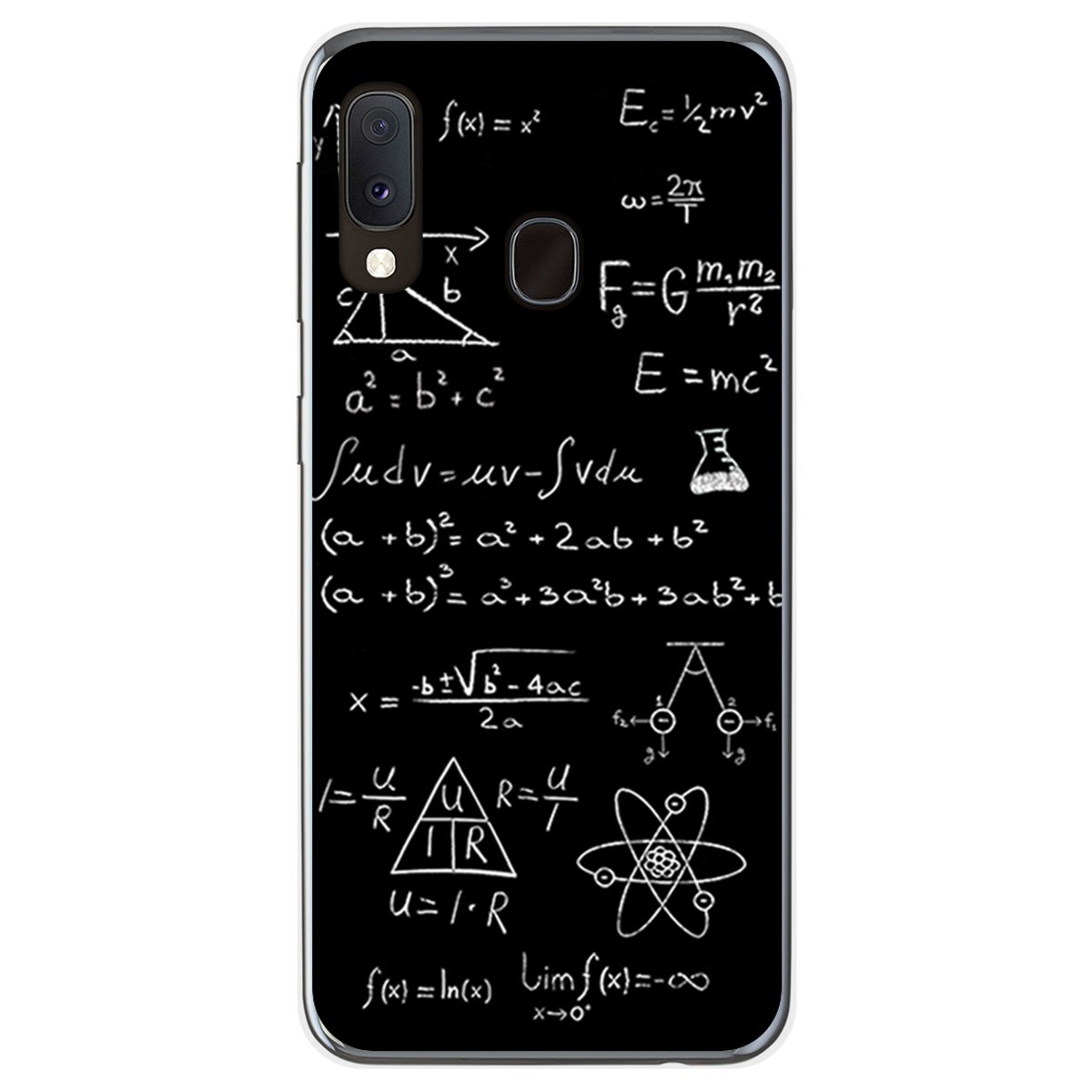 Funda Gel Tpu para Samsung Galaxy A20e 5.8 diseño Formulas Dibujos