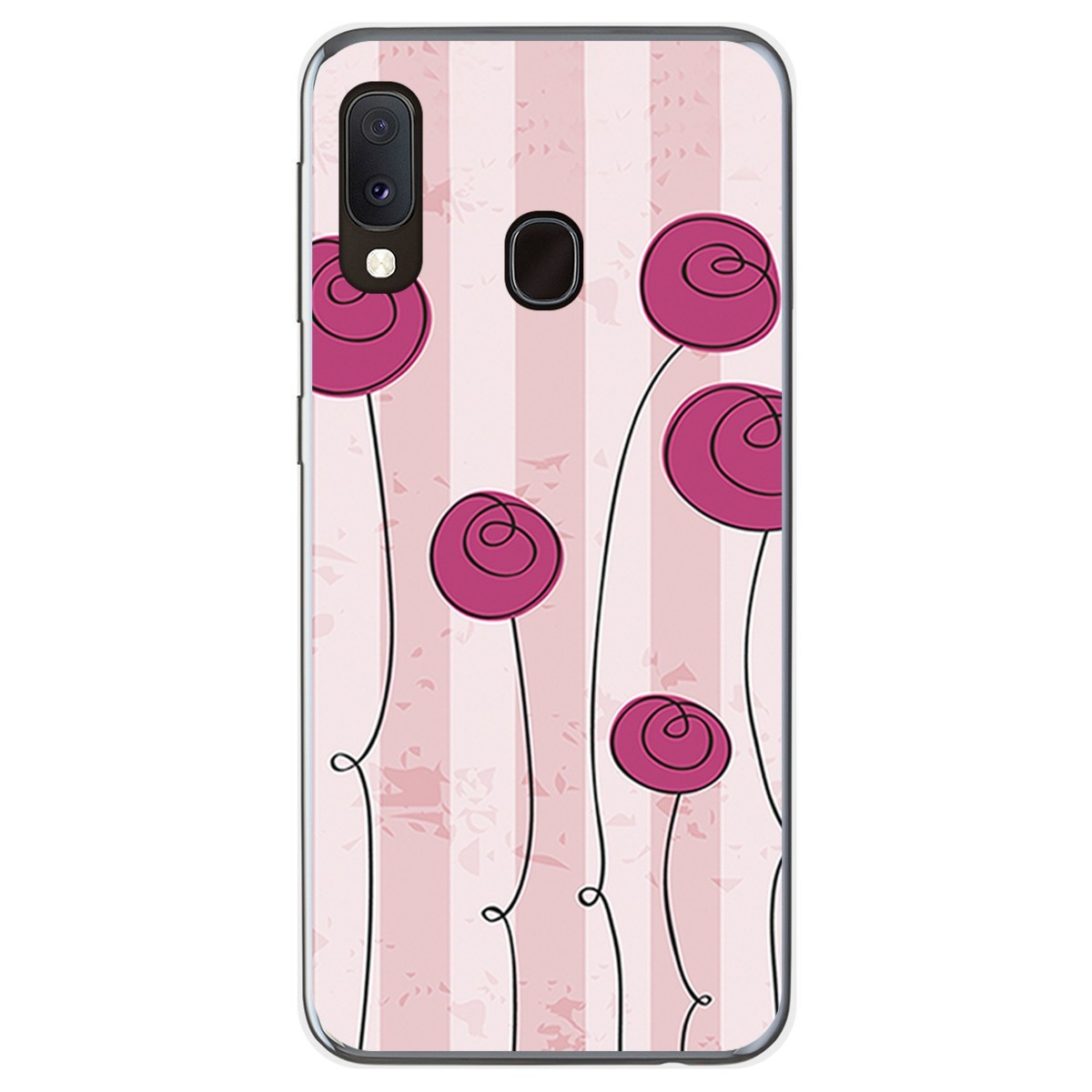 Funda Gel Tpu para Samsung Galaxy A20e 5.8 diseño Flores Vintage Dibujos