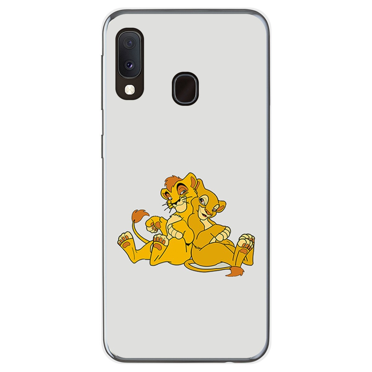 Funda Gel Tpu para Samsung Galaxy A20e 5.8 diseño Leones Dibujos