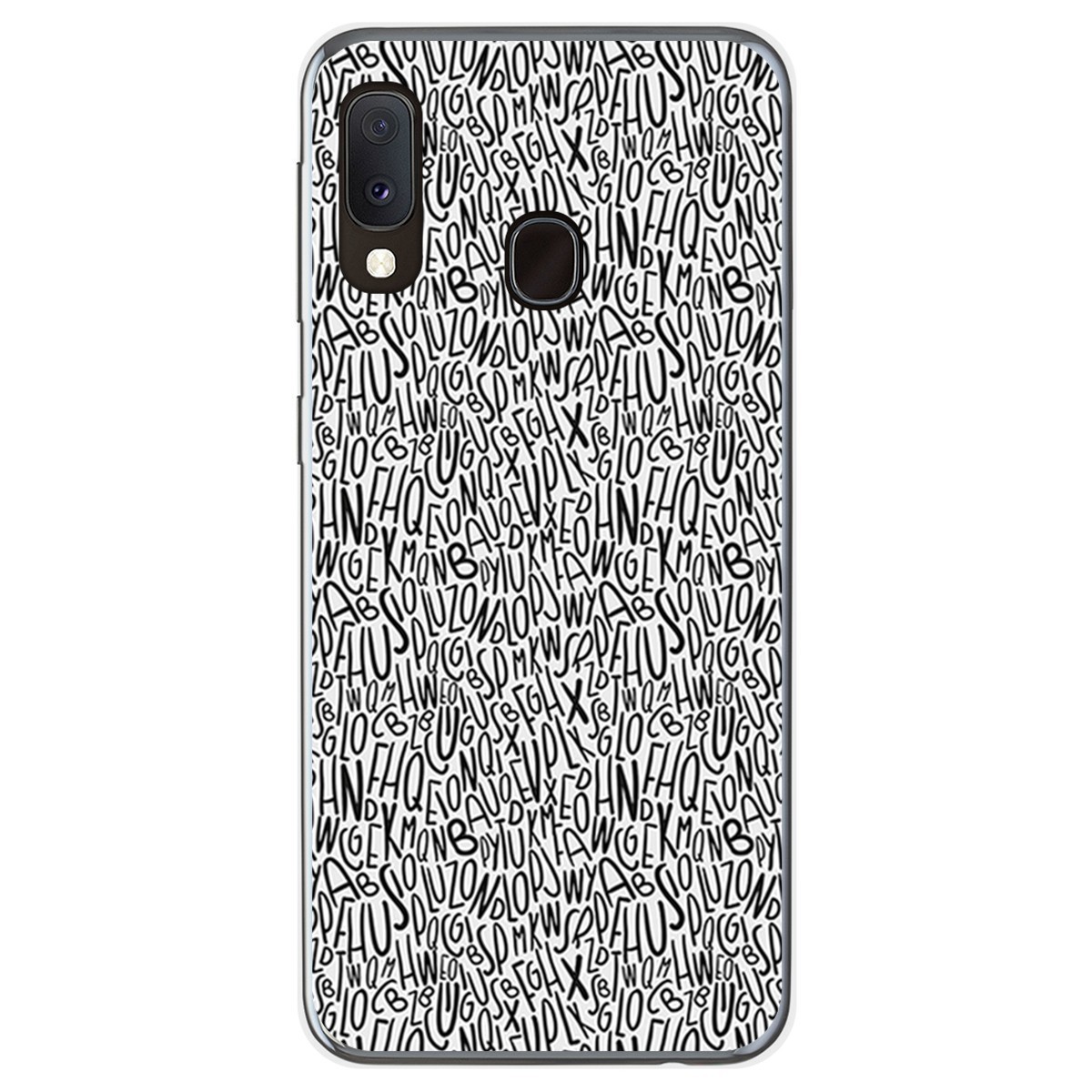 Funda Gel Tpu para Samsung Galaxy A20e 5.8 diseño Letras Dibujos