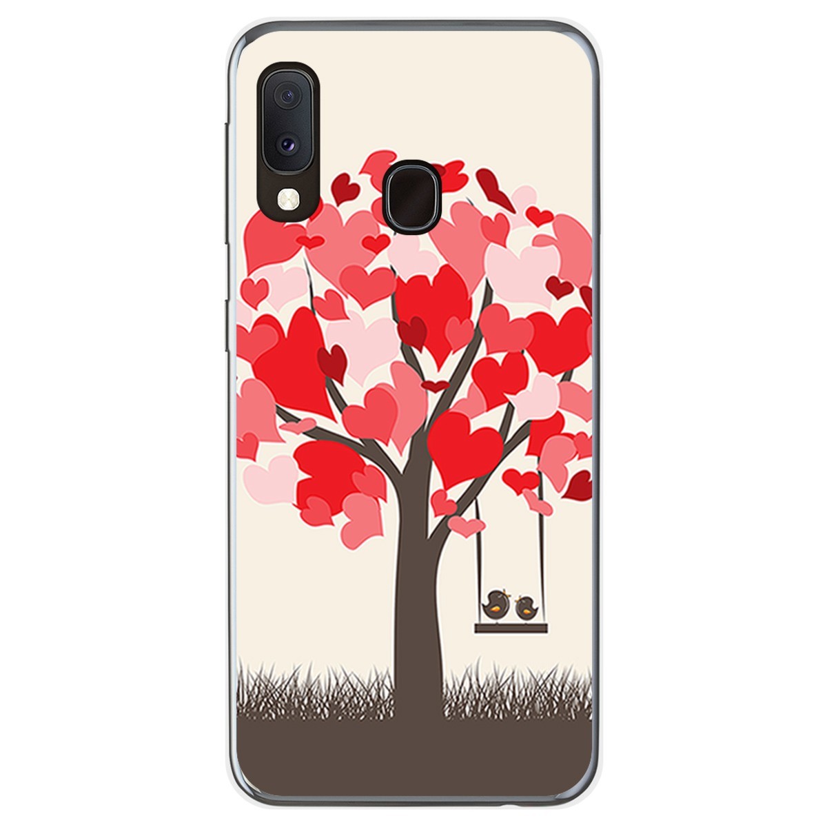 Funda Gel Tpu para Samsung Galaxy A20e 5.8 diseño Pajaritos Dibujos