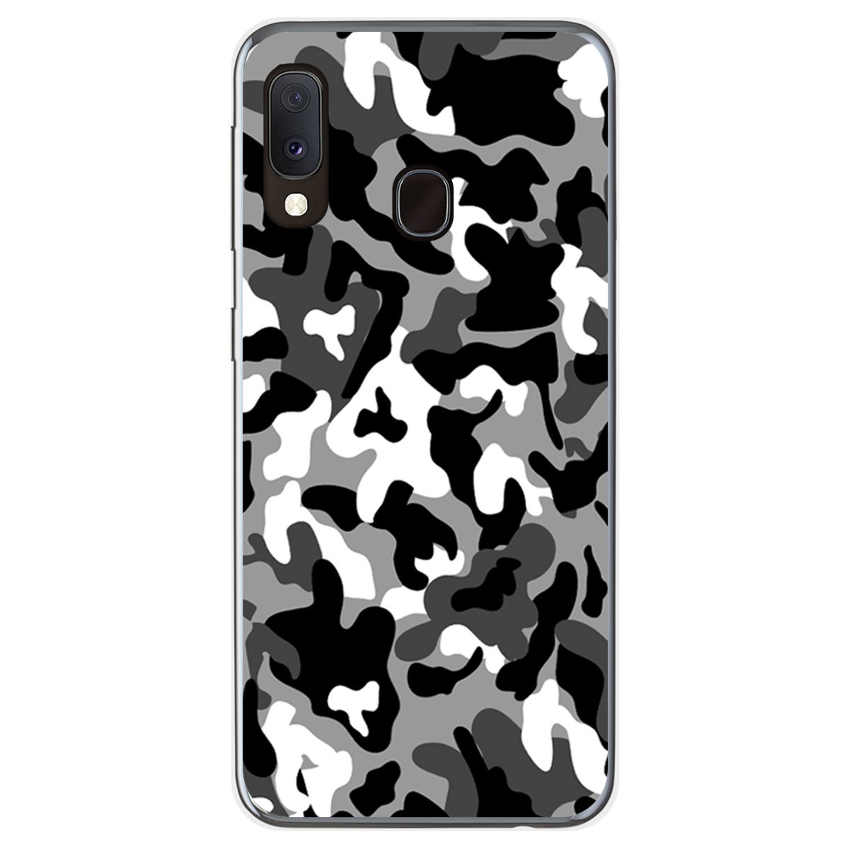 Funda Gel Tpu para Samsung Galaxy A20e 5.8 diseño Snow Camuflaje Dibujos