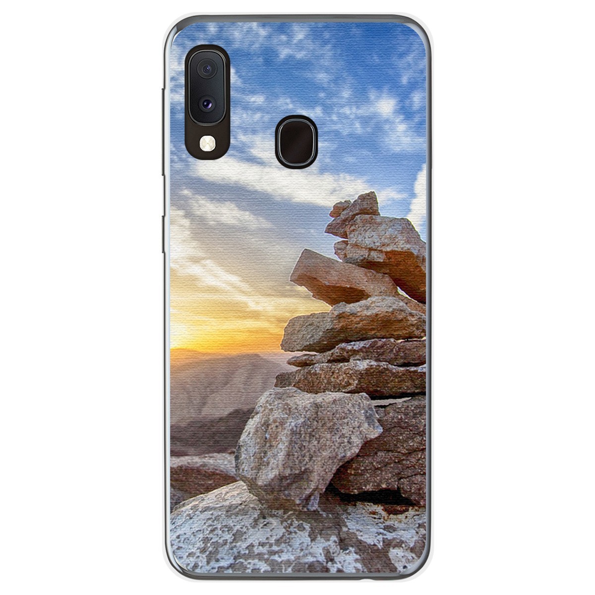 Funda Gel Tpu para Samsung Galaxy A20e 5.8 diseño Sunset Dibujos