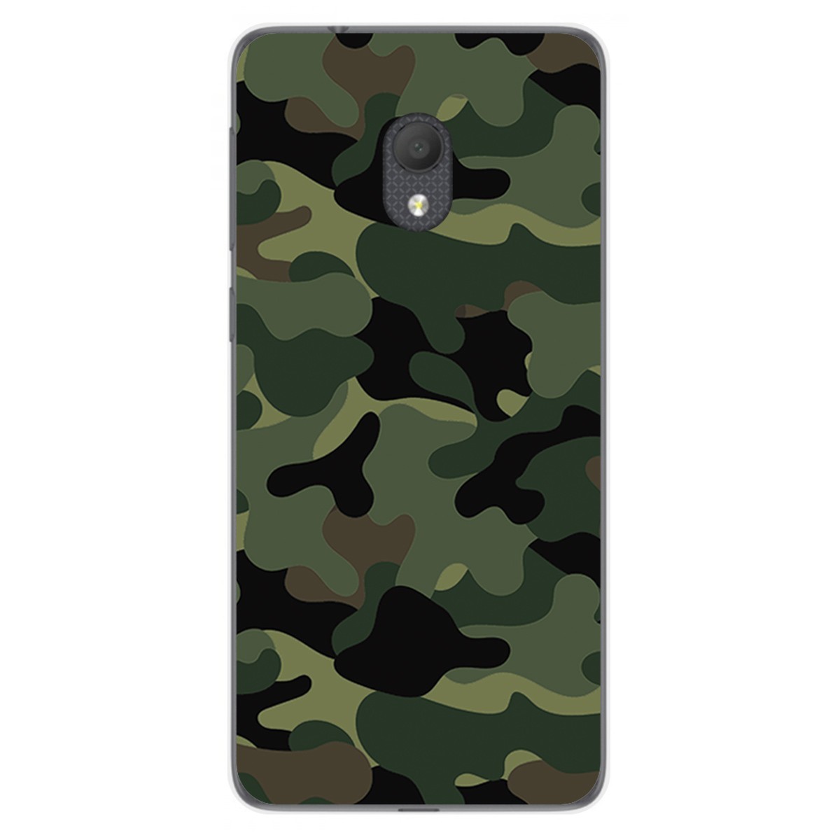 Funda Gel Tpu para Alcatel 1C 2019 diseño Camuflaje Dibujos