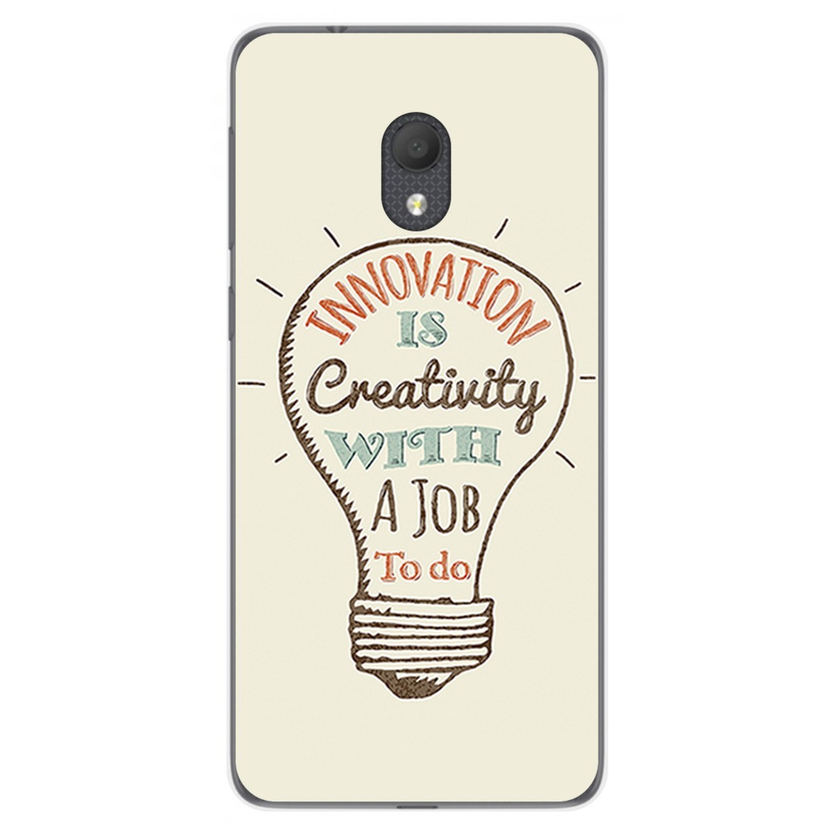 Funda Gel Tpu para Alcatel 1C 2019 diseño Creativity Dibujos