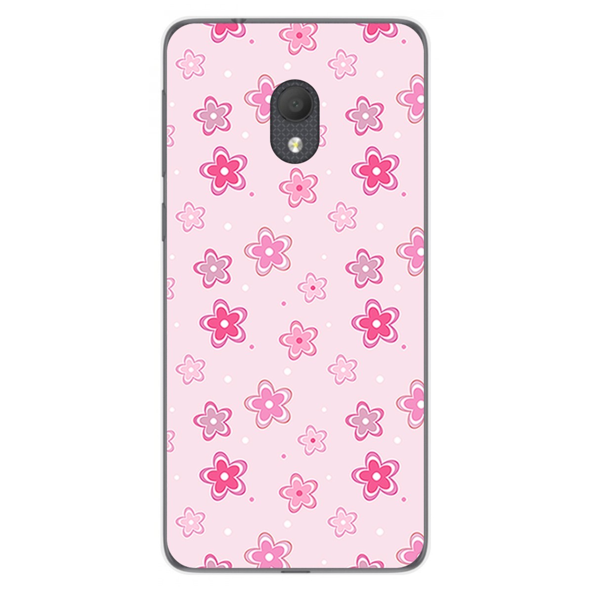 Funda Gel Tpu para Alcatel 1C 2019 diseño Flores Dibujos